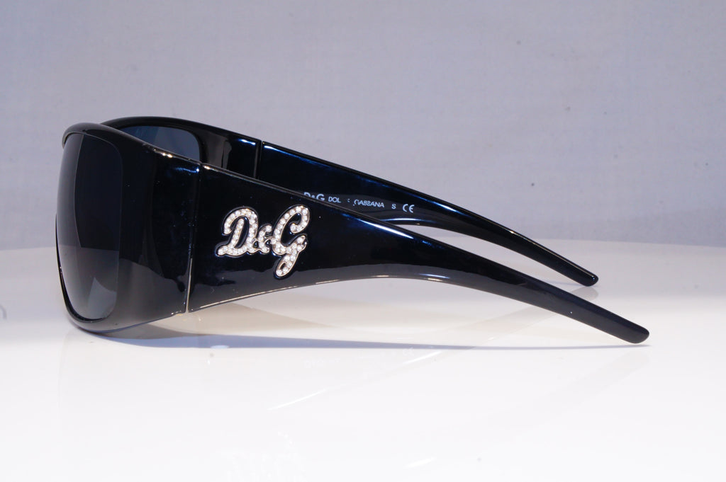 DOLCE & GABBANA Womens Diamante Designer Sunglasses  Shield D&G 8033B 501 20336
