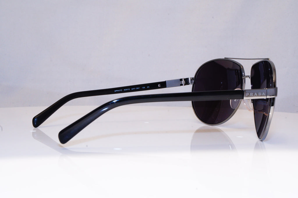 PRADA Mens Designer Sunglasses Black Aviator SPR 67O 5AV-3M1 17966