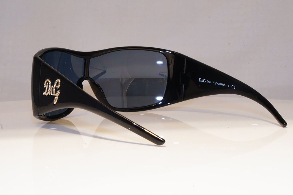 DOLCE & GABBANA Womens Diamante Designer Sunglasses  Shield D&G 8033B 501 20336