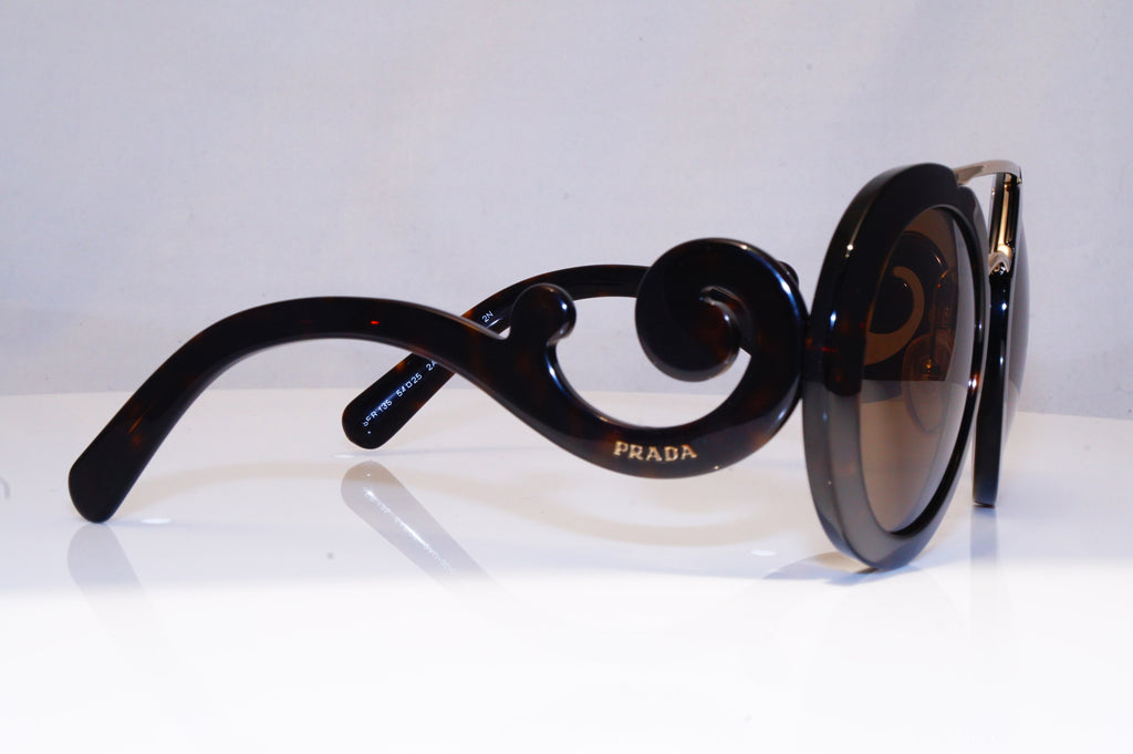 PRADA Womens Baroque Swirl Designer Sunglasses Brown Round SPR 13S 2AU-3DO 18012