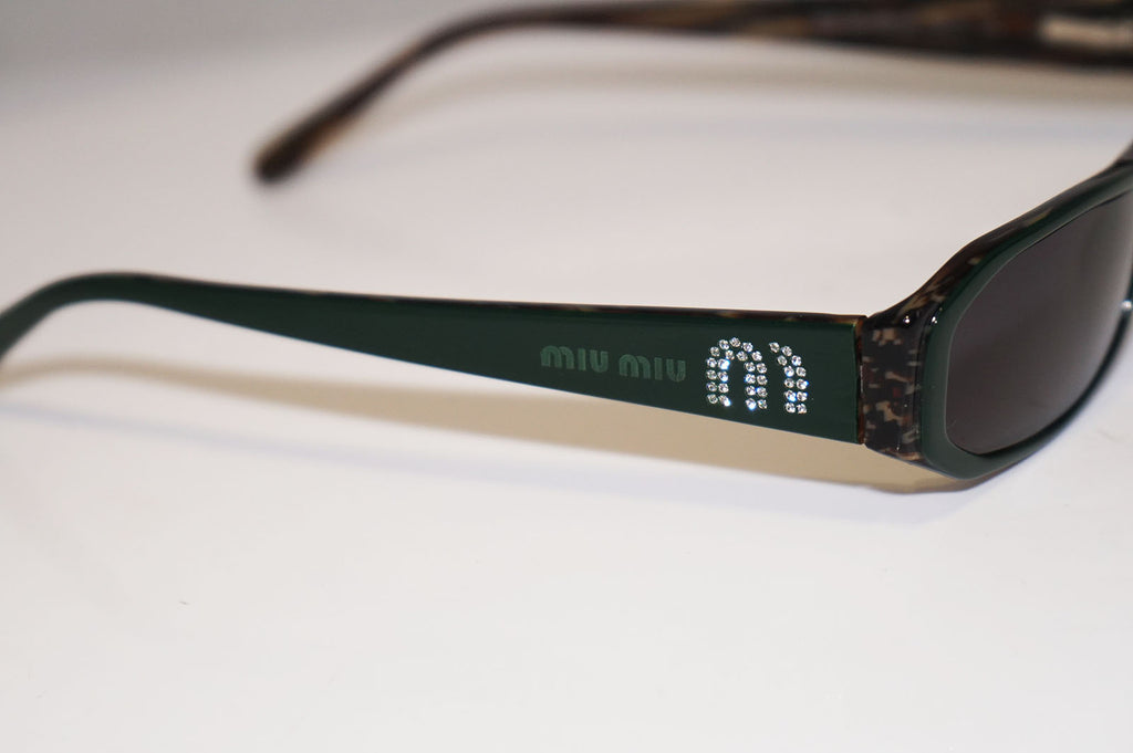 MIU MIU New Womens Designer Crystal Sunglasses Green VMU 13E 70F-101 10798