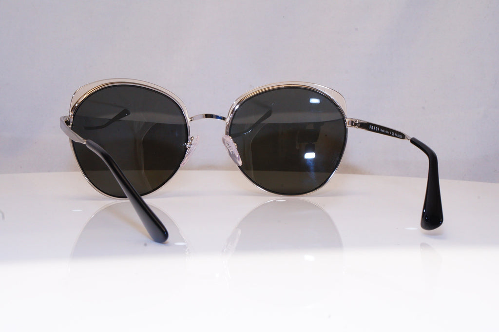 PRADA Womens Polarized Designer Sunglasses Silver Butterfly SPR 54S 7AX5Z1 17955