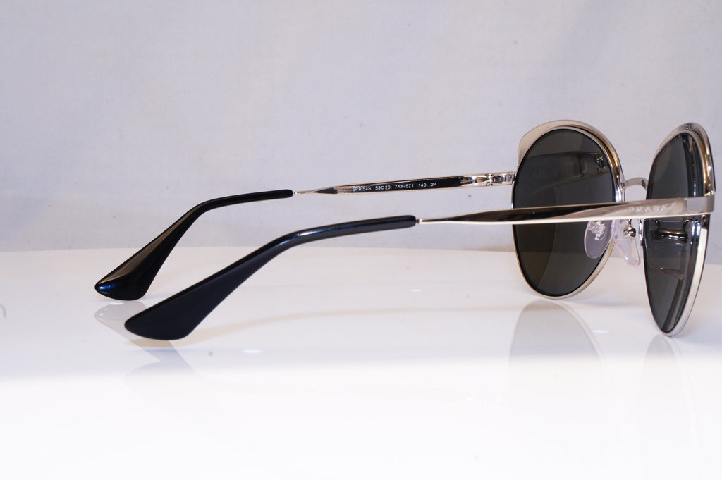 PRADA Womens Polarized Designer Sunglasses Silver Butterfly SPR 54S 7AX5Z1 17955