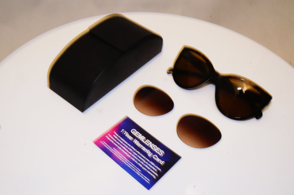 PRADA Womens Designer Sunglasses Brown Cat Eye SPR 05P 2AU-6S1 17954