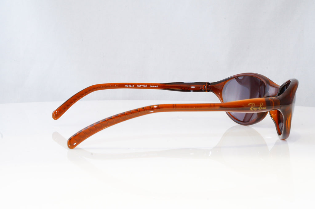 RAY-BAN Mens Designer Sunglasses Brown Wrap CUTTERS RB 2045 604/6E 19280