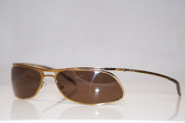 GUCCI 1990 Vintage Mens Designer Sunglasses Gold Wrap GG 1672 577AT 10851