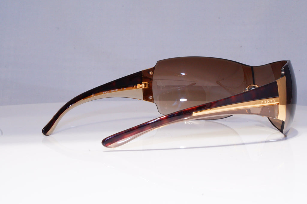 PRADA Mens Womens Boxed Designer Sunglasses Brown Shield SPR 54G 5AK-2Z1 20369