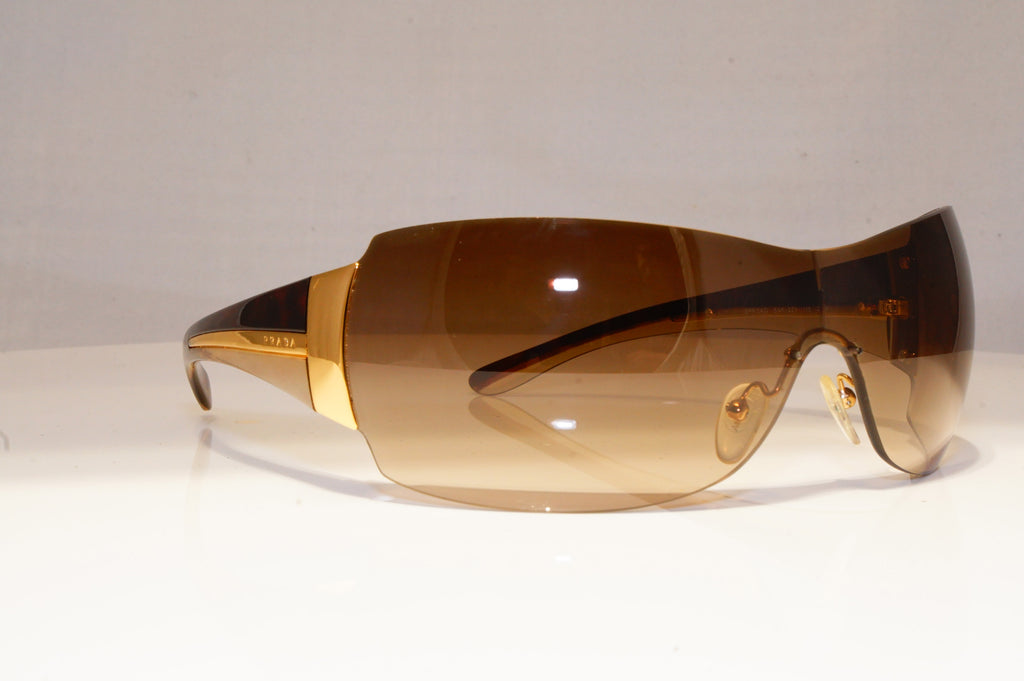 PRADA Mens Womens Boxed Designer Sunglasses Brown Shield SPR 54G 5AK-2Z1 20369