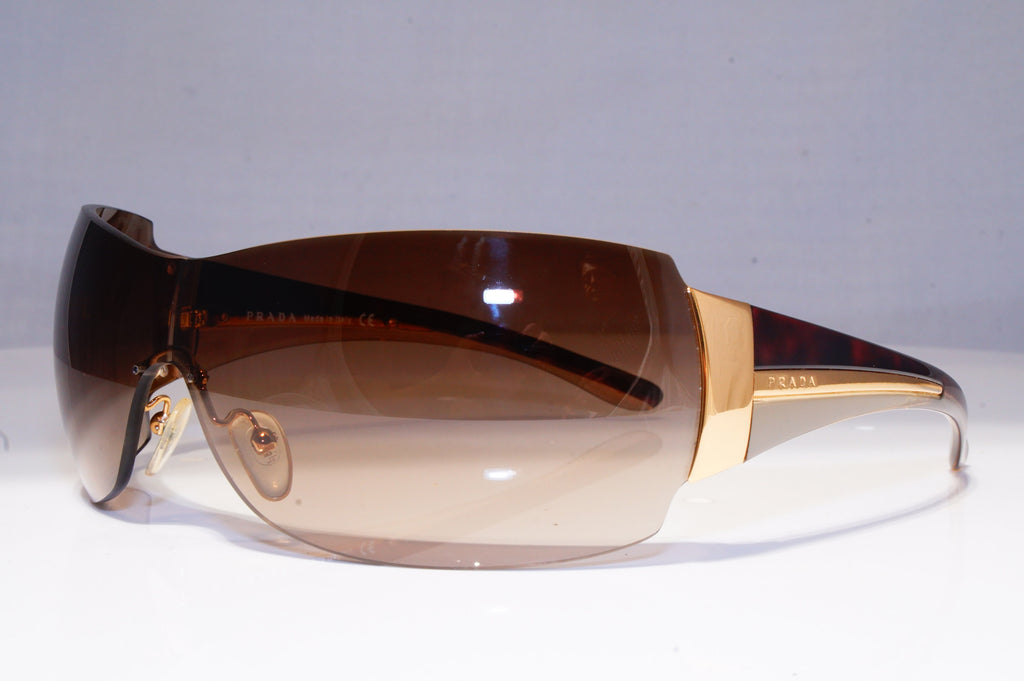 PRADA Mens Womens Boxed Designer Sunglasses Brown Shield SPR 54G 5AK-2Z1 20369