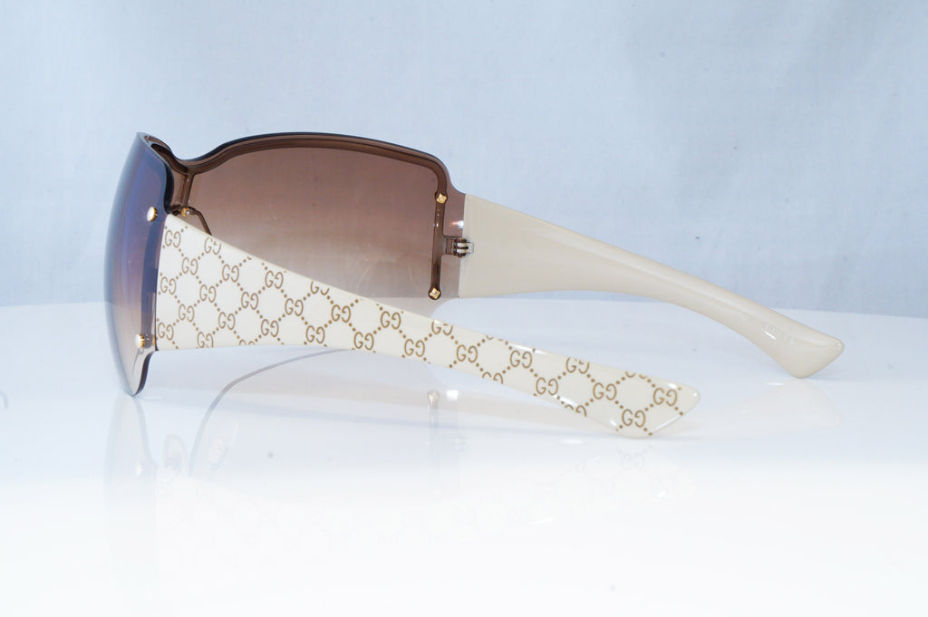 GUCCI Womens Designer Sunglasses Brown Shield MONOGRAM BEIGE GG 1825 BLKDL 19308