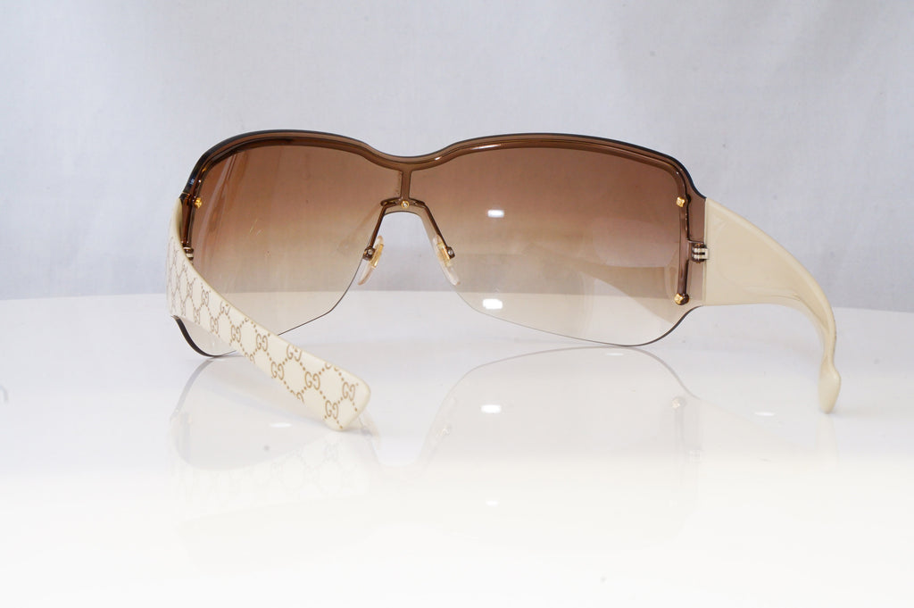 GUCCI Womens Designer Sunglasses Brown Shield MONOGRAM BEIGE GG 1825 BLKDL 19308