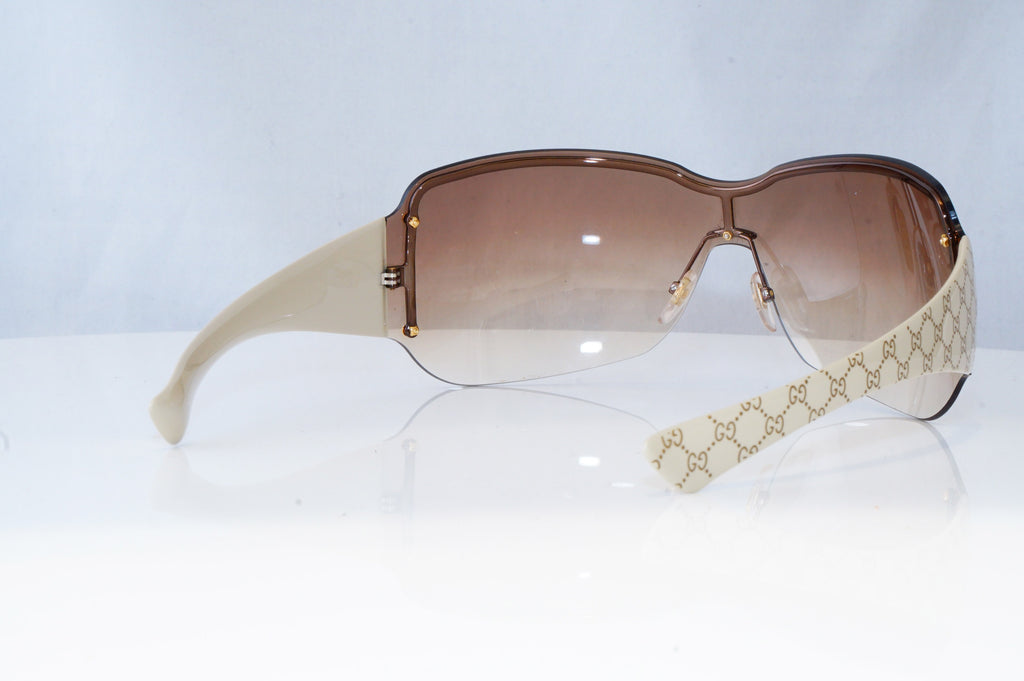 GUCCI Womens Designer Sunglasses Brown Shield MONOGRAM BEIGE GG 1825 BLKDL 19308