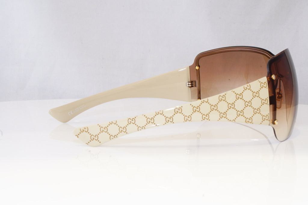 GUCCI Womens Designer Sunglasses Brown Shield MONOGRAM BEIGE GG 1825 BLKDL 19308