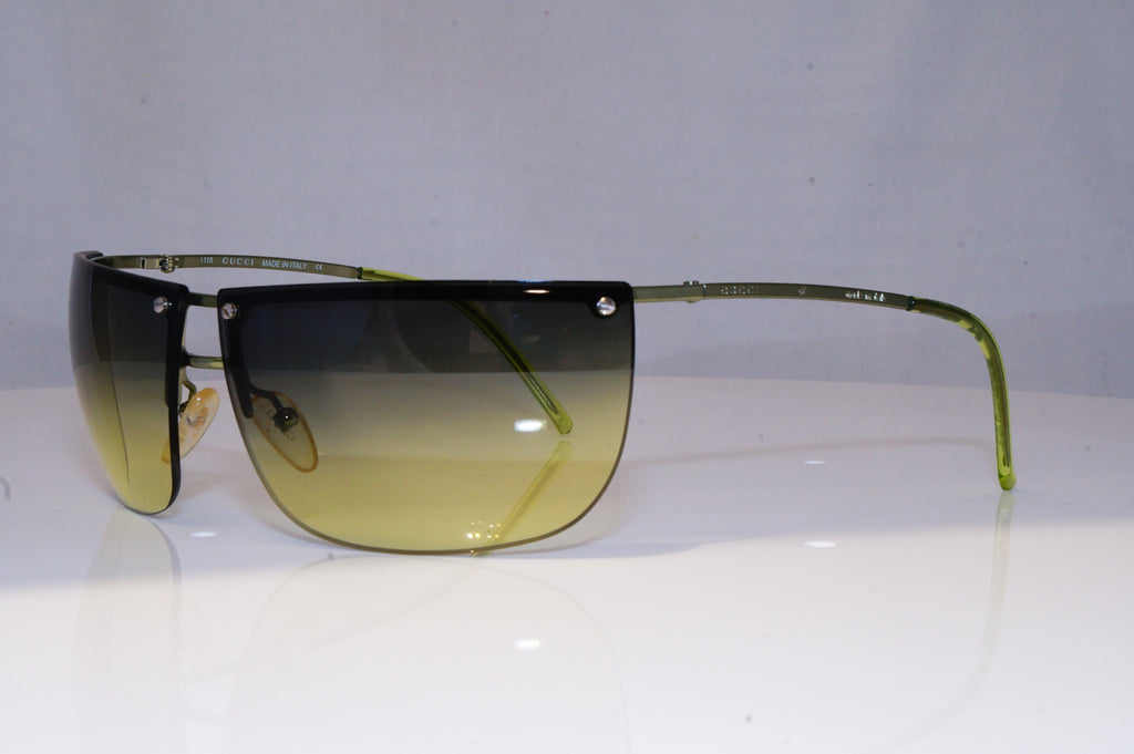 GUCCI Mens Womens Vintage 1990 Designer Sunglasses Green Wrap GG 2652 L4E 20158