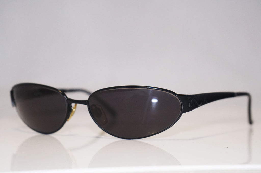 EMPORIO ARMANI Vintage Mens Unisex Designer Sunglasses Black Wrap 128 706 14247