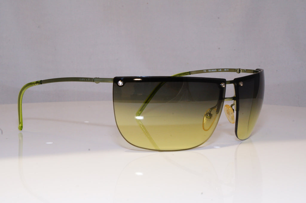GUCCI Mens Womens Vintage 1990 Designer Sunglasses Green Wrap GG 2652 L4E 20158