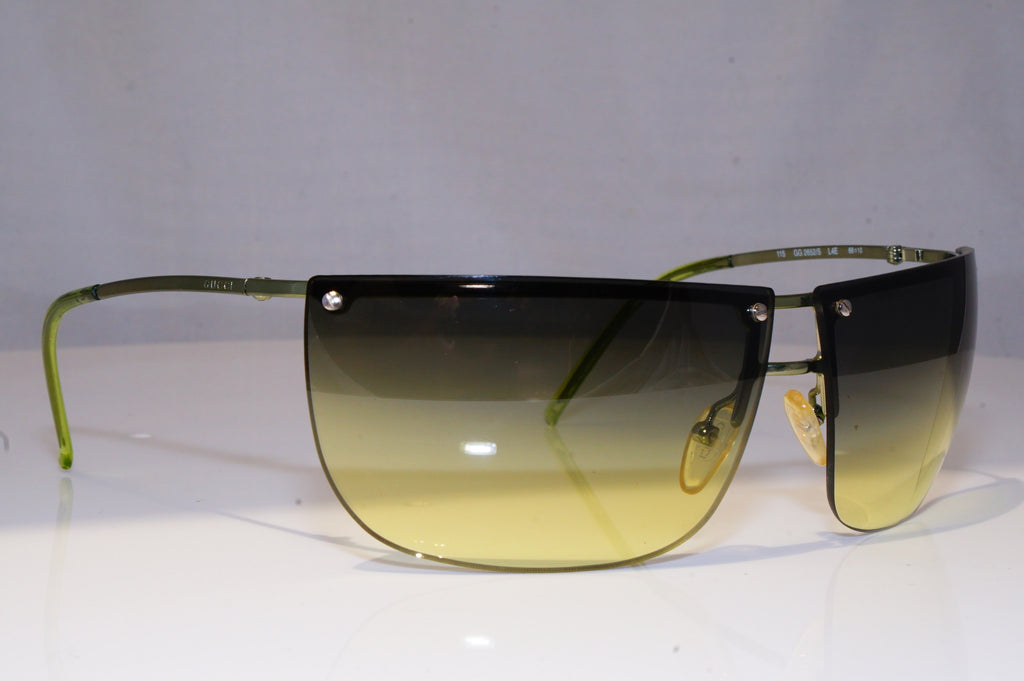 GUCCI Mens Womens Vintage 1990 Designer Sunglasses Green Wrap GG 2652 L4E 20158