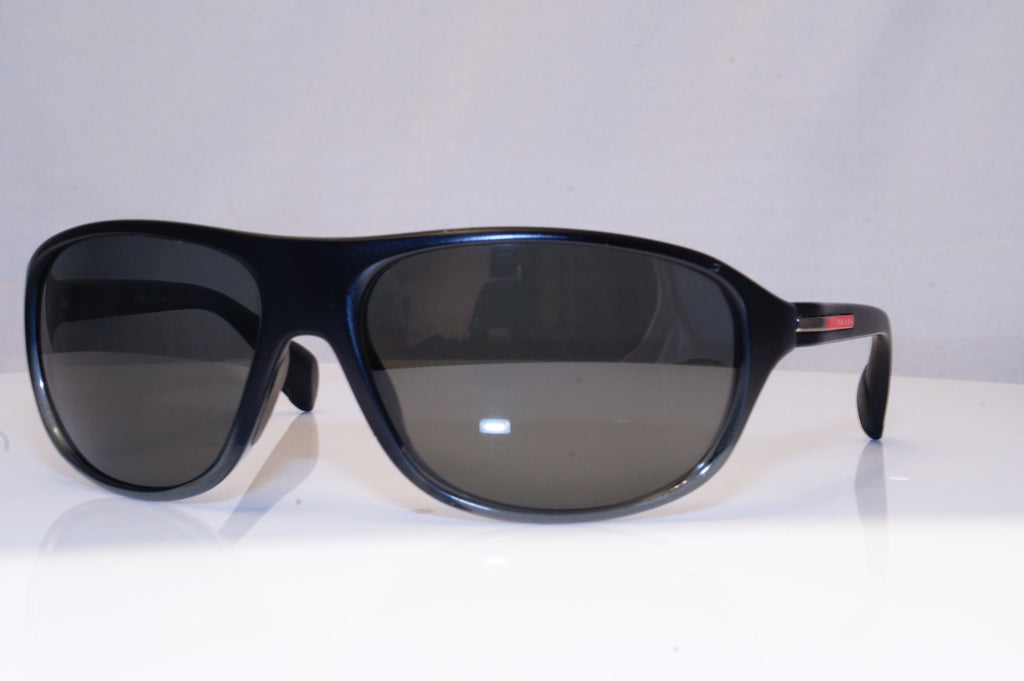 PRADA Mens Polarized Designer Sunglasses Black Wrap SPS 06N GAI-5W1 17989