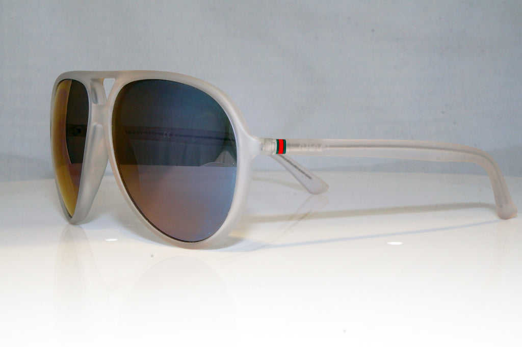 GUCCI Mens Designer Sunglasses White Aviator GG 1090 CRAH 17375
