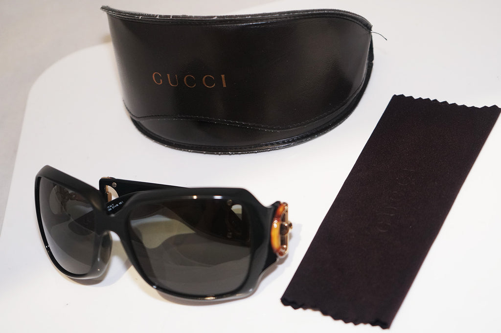 GUCCI Womens Designer Bamboo Sunglasses Black Oversized GG 2969 D28BM 14485