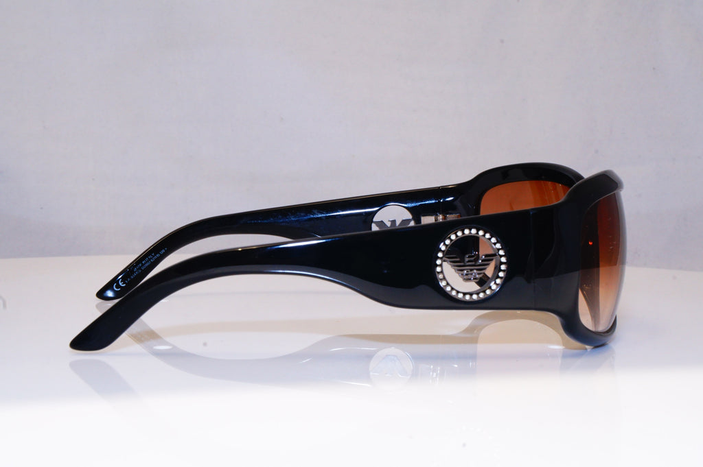 EMPORIO ARMANI Womens Diamante Designer Sunglasses Black EA 9344 D2802 17642