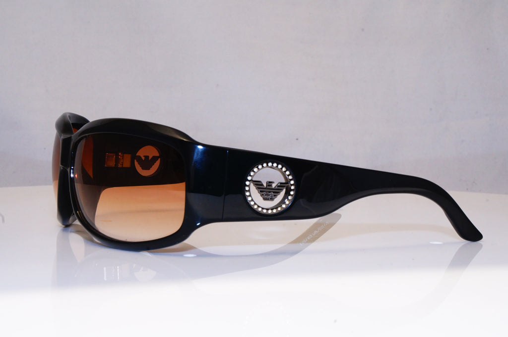 EMPORIO ARMANI Womens Diamante Designer Sunglasses Black EA 9344 D2802 17642