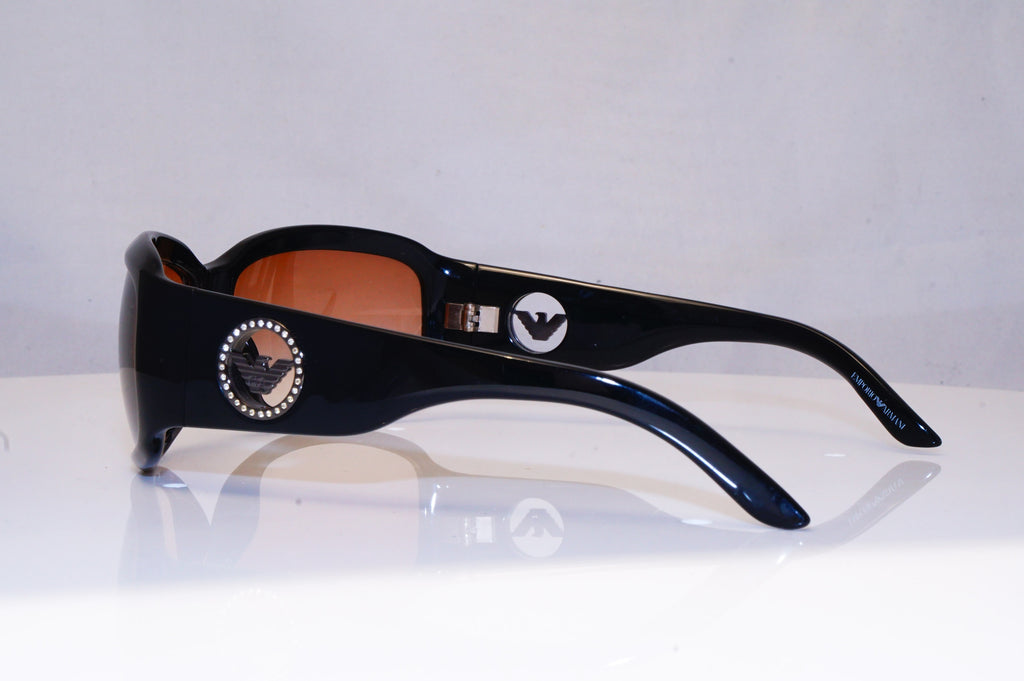 EMPORIO ARMANI Womens Diamante Designer Sunglasses Black EA 9344 D2802 17642