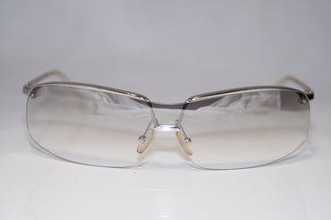 PRADA Vintage Mens Designer Sunglasses Silver Rectangle SPR 55D 1BC-7P1 15747