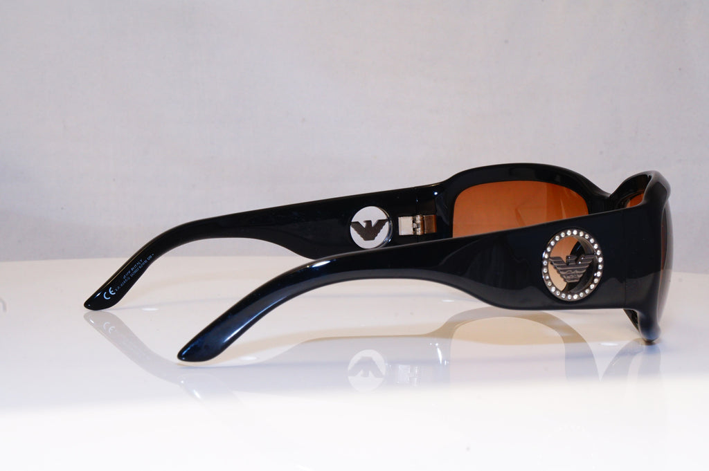 EMPORIO ARMANI Womens Diamante Designer Sunglasses Black EA 9344 D2802 17642