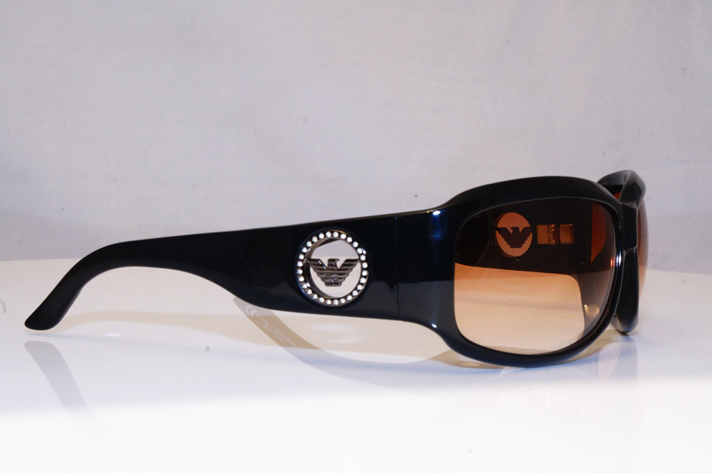 EMPORIO ARMANI Womens Diamante Designer Sunglasses Black EA 9344 D2802 17642