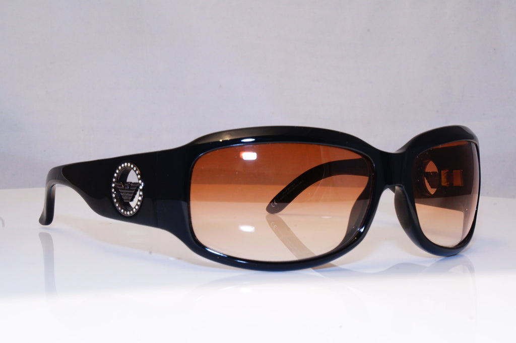 EMPORIO ARMANI Womens Diamante Designer Sunglasses Black EA 9344 D2802 17642