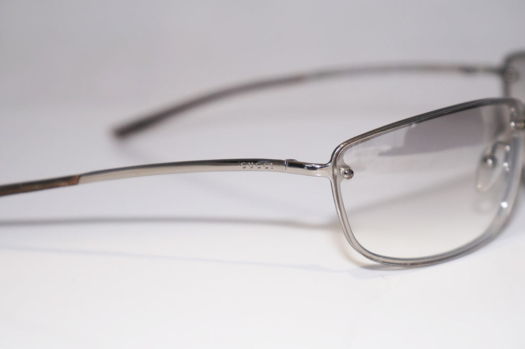 GUCCI 1990 Vintage Mens Designer Sunglasses Silver Wrap GG 1691 6LBNN 14474