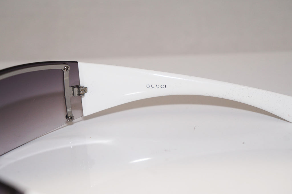 GUCCI 1990 Vintage Mens Designer Sunglasses White Shield GG 1824 BLYO0 14487