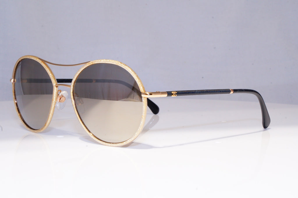CHANEL Womens Mirror Boxed Designer Sunglasses Gold GLITTER 4228 125/5A 20131