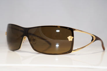 VERSACE Immaculate Womens Designer Sunglasses Gold Shield MOD 2048 1002/73 15767