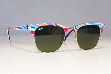 RAY-BAN Mens Designer Sunglasses White Clubmaster RB 3016 1014 18965