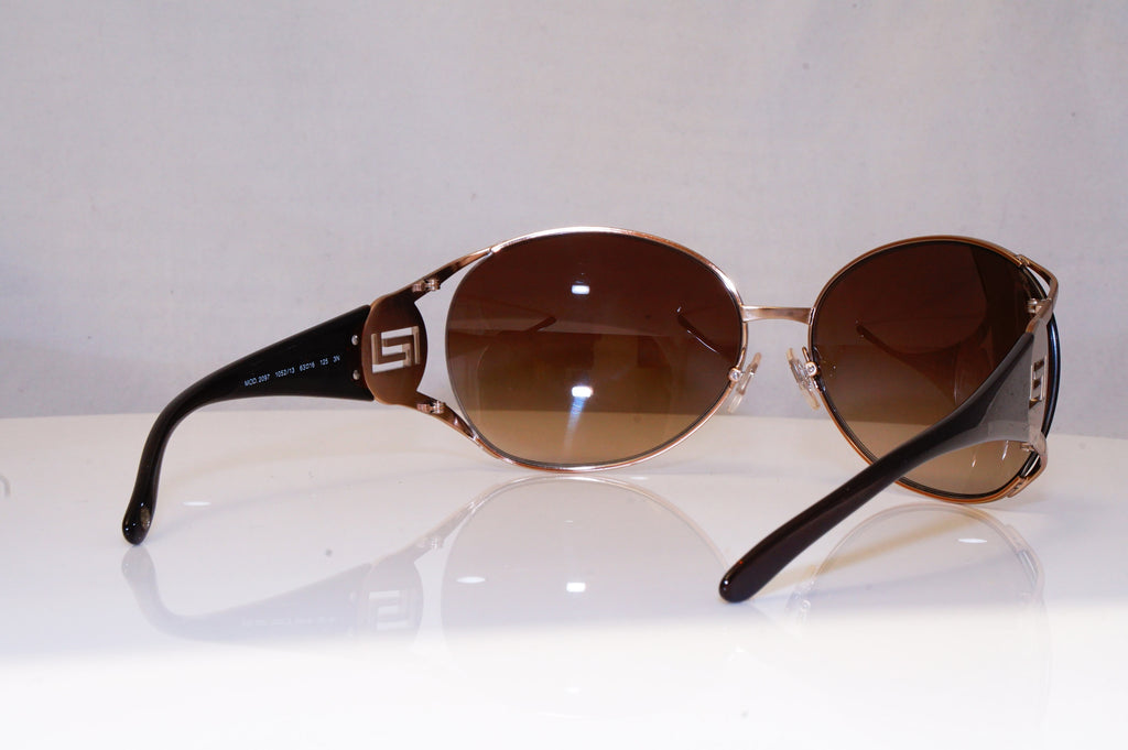 VERSACE Womens Designer Sunglasses Gold Oval 2097 1052/13 17486