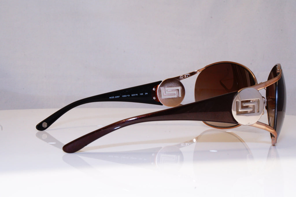 VERSACE Womens Designer Sunglasses Gold Oval 2097 1052/13 17486