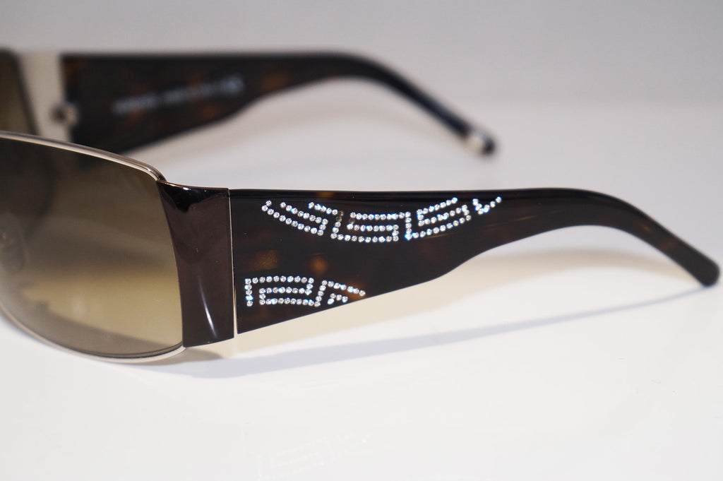 VERSACE Womens Designer Crystal Sunglasses Brown Shield MOD 2081 1000 13 14420