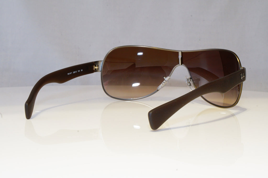 RAY-BAN Mens Designer Sunglasses Brown Shield RB 3471 029/13 18954