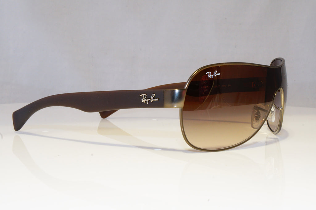 RAY-BAN Mens Designer Sunglasses Brown Shield RB 3471 029/13 18954