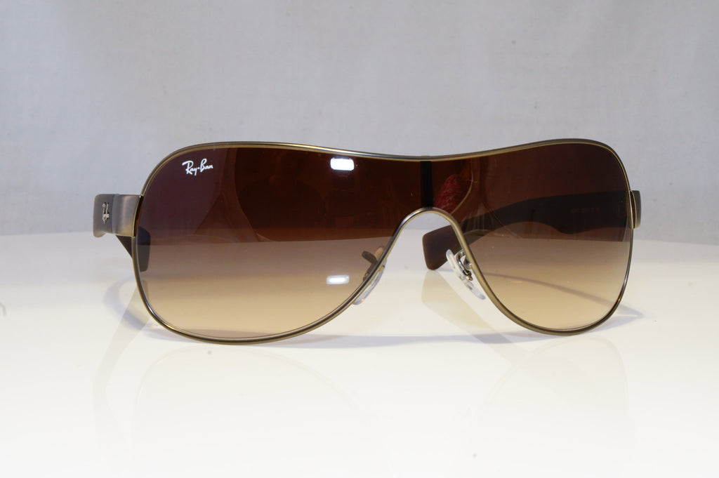 RAY-BAN Mens Designer Sunglasses Brown Shield RB 3471 029/13 18954
