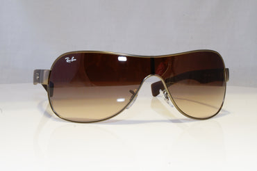 RAY-BAN Mens Designer Sunglasses Brown Shield RB 3471 029/13 18954