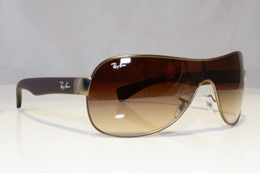 RAY-BAN Mens Designer Sunglasses Brown Shield RB 3471 029/13 18954