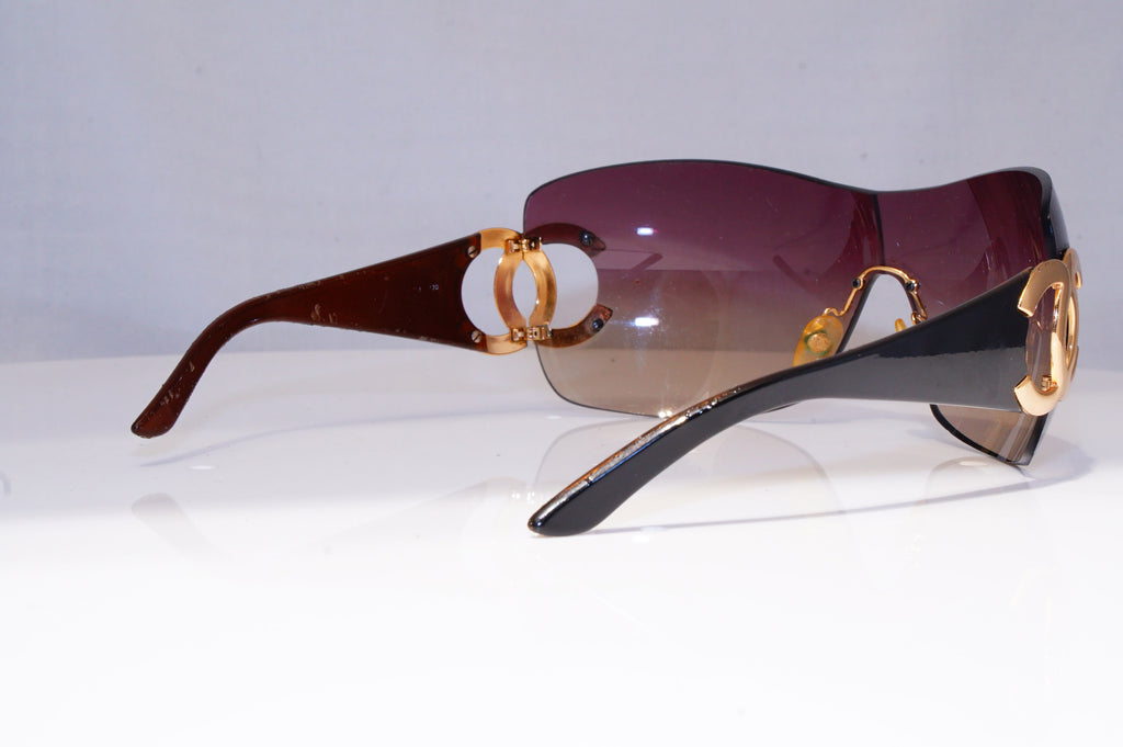 *DAMAGED* CHANEL Womens Designer Sunglasses Brown Shield 4125 106/8G 19782