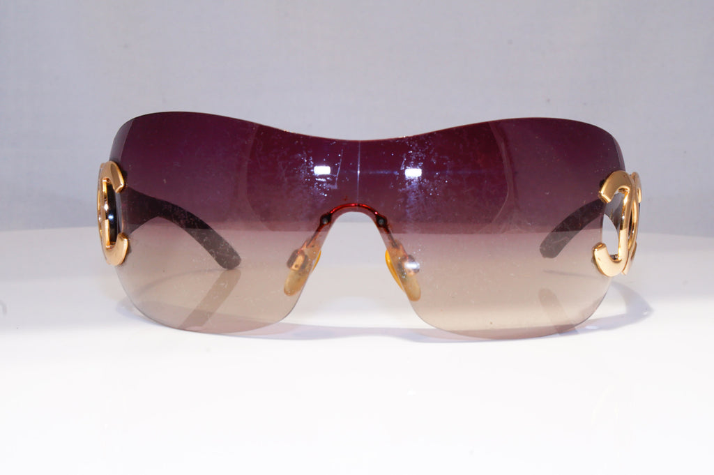 *DAMAGED* CHANEL Womens Designer Sunglasses Brown Shield 4125 106/8G 19782