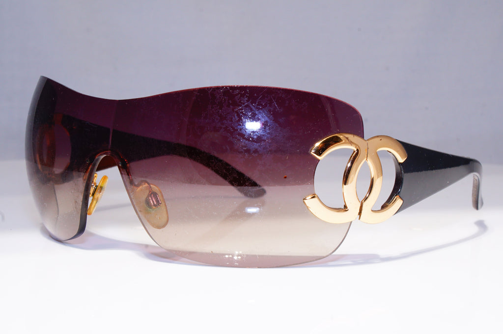 *DAMAGED* CHANEL Womens Designer Sunglasses Brown Shield 4125 106/8G 19782