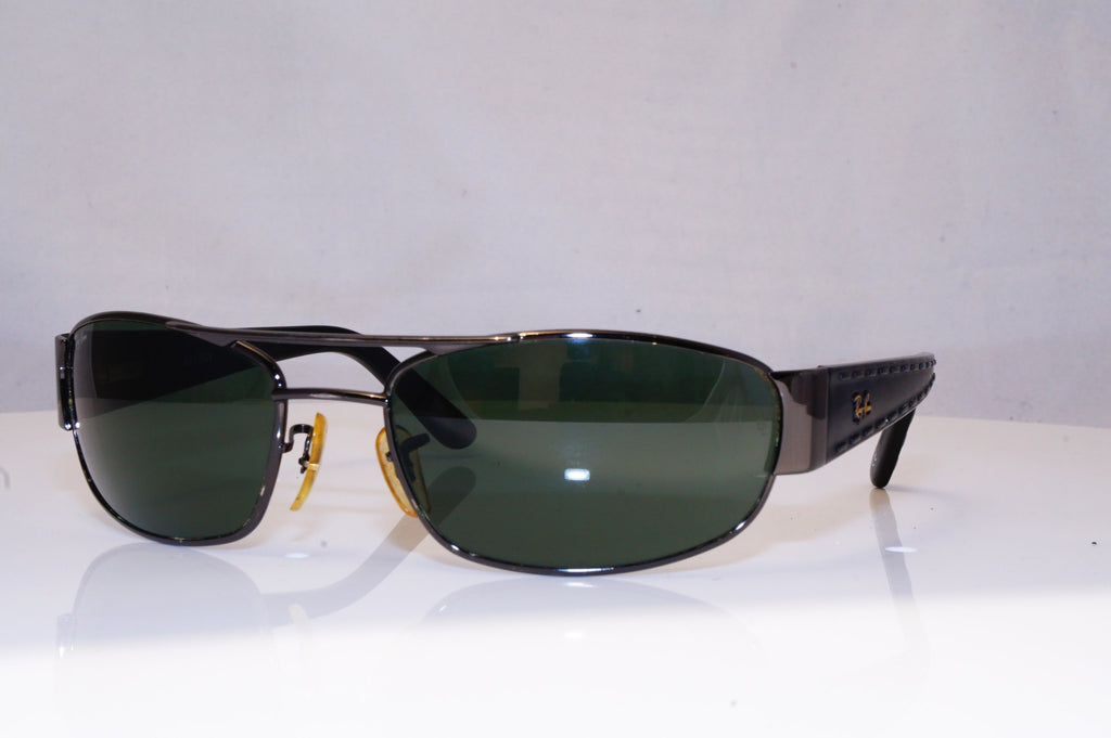 RAY-BAN Mens Vintage 1990 Designer Sunglasses Black Wrap W3127 BLK 17429