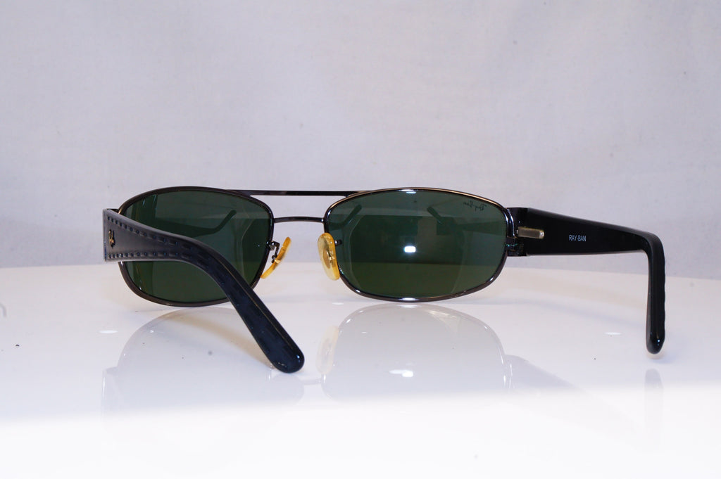 RAY-BAN Mens Vintage 1990 Designer Sunglasses Black Wrap W3127 BLK 17429