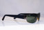 RAY-BAN Mens Vintage 1990 Designer Sunglasses Black Wrap W3127 BLK 17429